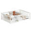 Full Size Floor Bed with Slats-1016179542-1016179537