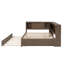 Lit de jour avec tablettes de rangement, USB, DEL et lit gigogne-106763954