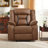 3 - Piece Modern Soft Vegan Leather Manual Reclining Living Room Set With Console-1421820376