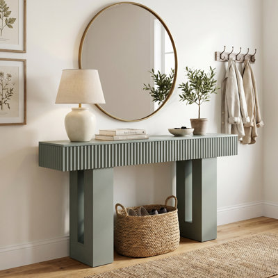  Hollow-Leg 63" Fluted Console Table