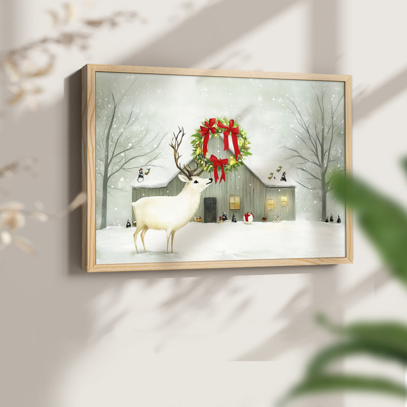 Chirstmas Art-CDL - Reproduction encadrée - Restickable, Naturel, H 16 po x l 20 po