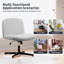Armless Wide Desk Chair, Velvet Office Chair with Adjustable Height-214895537