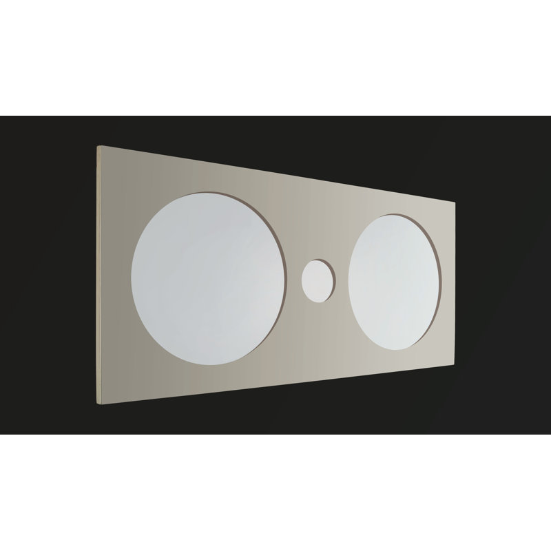 Sula Metal Flat Wall Mirror, Brushed