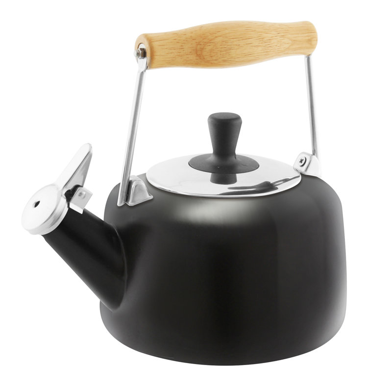 Chantal  Sven Matte Black Enamel On Steel 1.4 Qt Stovetop Tea Kettle