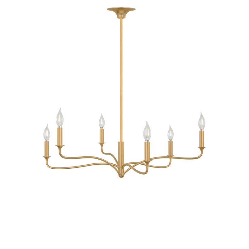 Wetherell 8-Light Chandelier, 6, 62.68" H x 32" W  x 32" D, Gild