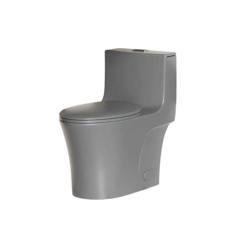 1.1/1.6 GPF Tornado Flush One-Piece Toilet For Bathrooms,Siphonic S-Trap 12",Elongated Bowl With Soft Close Seat,Powerful Dual Flush MAP 1000G,Comfort Chair Seat ADA Height 17"