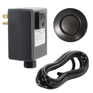 Ensemble de commutateur d'air pour broyeur à déchets avec bouton-poussoir en bronze huilé, boîtier d'alimentation et tube d'air