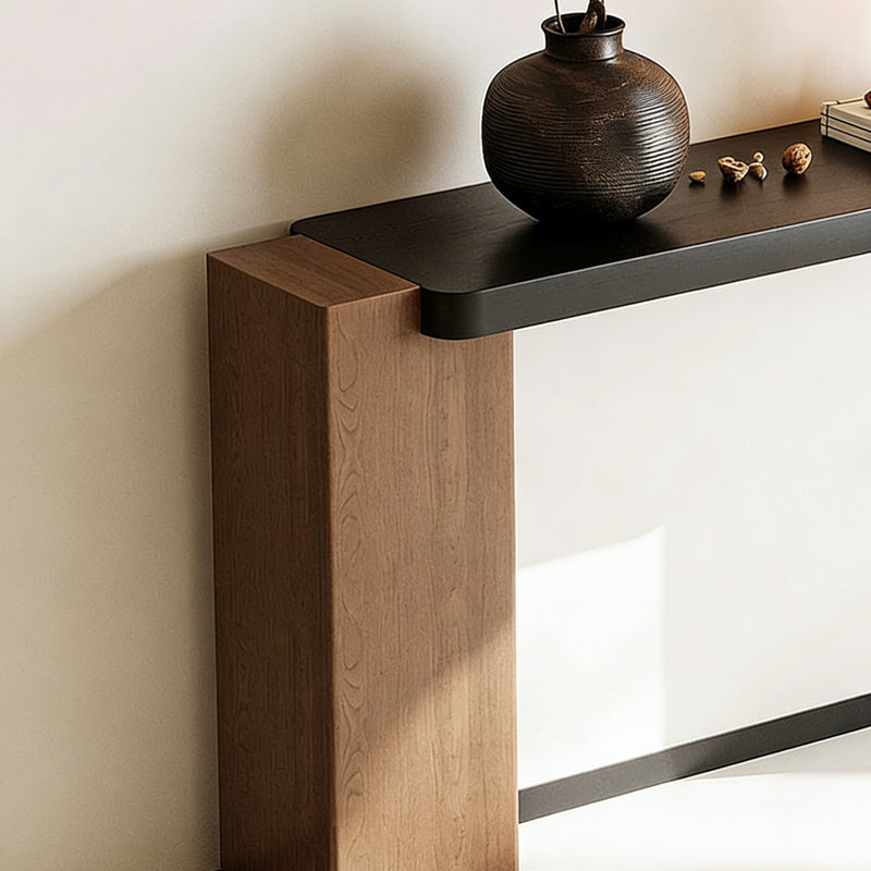 Console rétro minimaliste, H 29,53 po x l 70,87 po x P 13,78 po