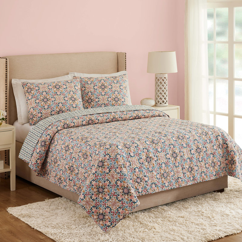 Vera Bradley Enchanted Mandala Reversible Quilt Set, Queen