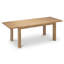 Table de salle à manger extensible en bois massif de 68 à 90 po Asgard avec pieds en bloc et feuilles amovibles