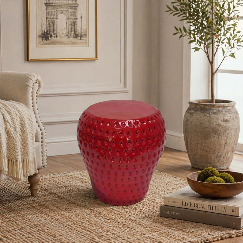 Strawberry Fruit Stool,Outdoor Side Table