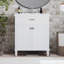 Meuble-lavabo de 30 po avec lavabo en céramique, porte à fermeture en douceur et tablettes réglables-981384747-981384744