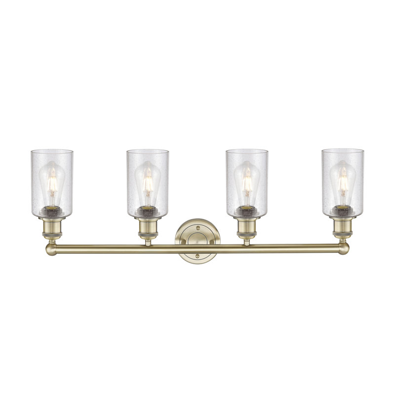 Caldello 4 - Light Dimmable Vanity Light, Antique Brass, Seedy