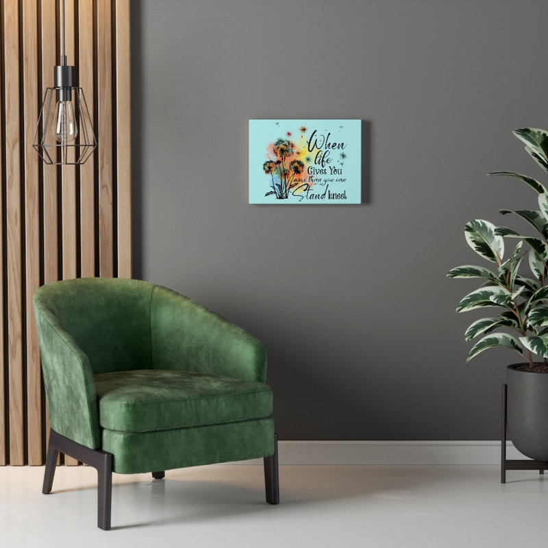 Gives You More Light Blue Flowers - Wrapped Canvas Print