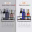 Ensemble de 2 porte-bouteilles à vin avec porte-verres à pied, porte-verres à vin mural, porte-bouteilles à vin avec porte-verres, porte-verres à vin mural pour salle à manger, bar et cuisine