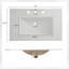  Meuble-lavabo 30 po Mid-Century à cannelures 30 po - Armoire 2 tiroirs - Blanc-123099935