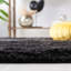 Amberjo Solid Colour Machine Made Power Loom Area Rug in Black-843915798
