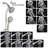 Stainless Steel Slide Bar Shower - 7 Dual Spa Head, 5" Abs Wall Mount, 1.8 Gpm, Adjustable Spray Patterns, 59" Hose, Brushed Nickel-127377218
