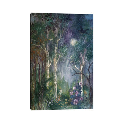 Moon Rabbit 1 Piece Wrapped Canvas Painting