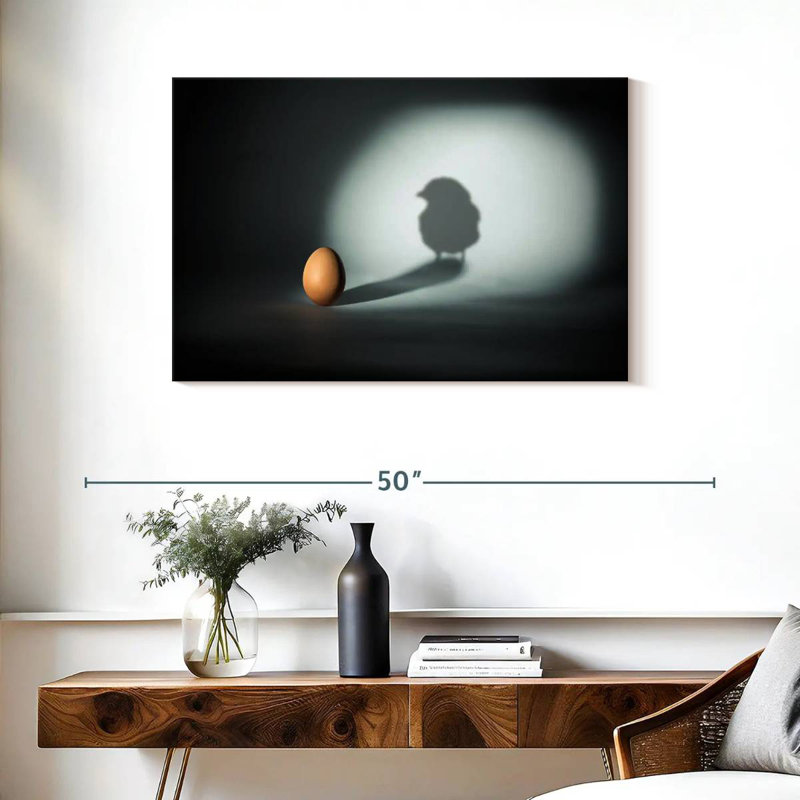 Chick From Egg, 24" H x 36" W