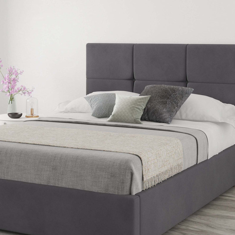 Kellen Upholstered Headboard, Kingsize (5'), Velvet Steel