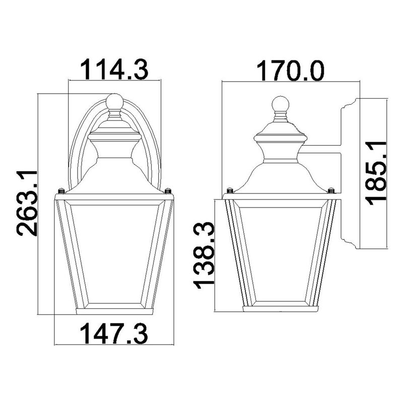 Waterville Polished Brass Outdoor Wall Lantern