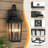 Abarca 26.4''H Iron Black ETL Tempered Glass Outdoor Wall Light with Dusk to Dawn-1864682611-1864682614