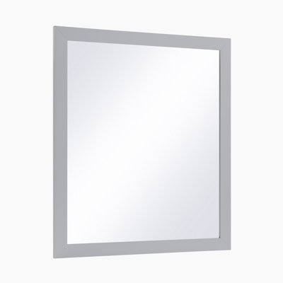 Koblick 28" Transitional Wood Rectangle Mirror with Solid Wood Frame, Veneers & Reinforced Hanging Hardware