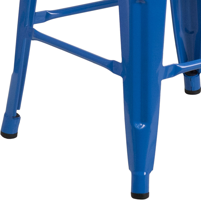 Tabouret à hauteur de comptoir 24 po Gladus, bleu, 4, Tabouret de comptoir (assise de 24 po de hauteur)