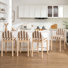 Upholstered 26.4'' Linen Counter Stool With Solid Wood Frame(Set Of 4)