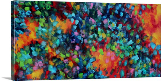 « color explosion » par megan duncanson, reproduction d’art, H 15 po x l 30 po x P 1,5 po, Toile