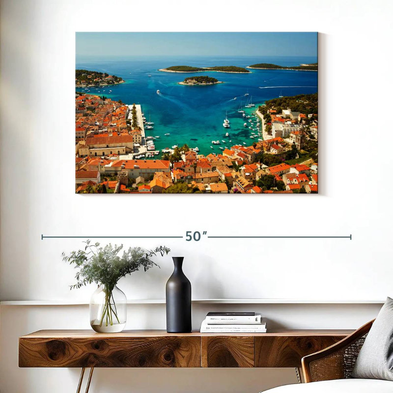 Gillard Hvar, bord de mer, H 26 po x l 39 po