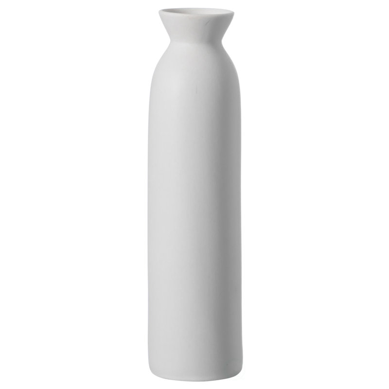 Uniquewise White Ceramic Table Flower Vase for Farmhouse and Home Decor - Ideal for Bohemian Modern Minimalist and Rustic Room Styling - Perfect for Pampas Grass, Fresh Flowers and Stems