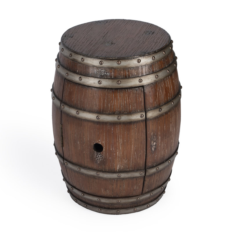 Calumet Rustic Barrel Side Table