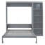 Grand lit escamotable, lit escamotable avec tablettes