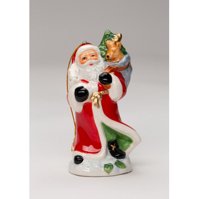 Santa with Gift Bag Ornament