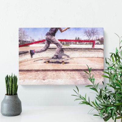 Skateboarding - Wrapped Canvas