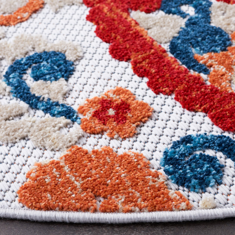 Tapis intérieur / extérieur Schneck Performance Paisley, Rond 6 pi 7 po