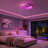 20" Flush Mount Dimmable Ceiling Fan with RGB LED Lights and Remote Control