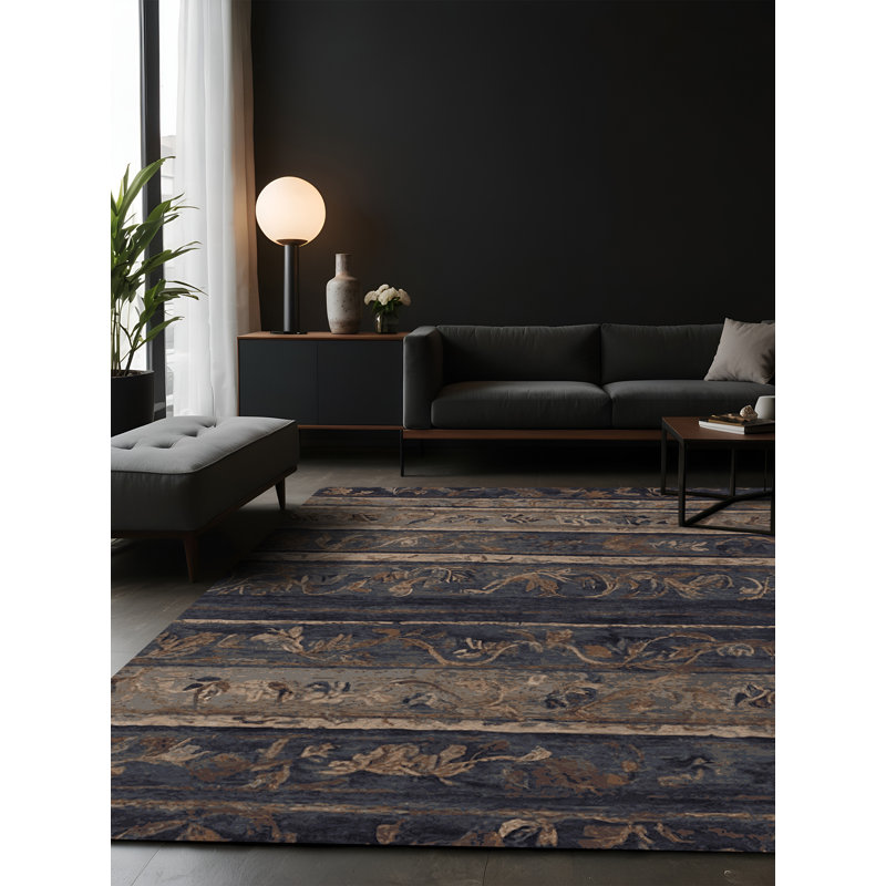 Tapis mauve soyeux et moelleux, Carré 8 pi