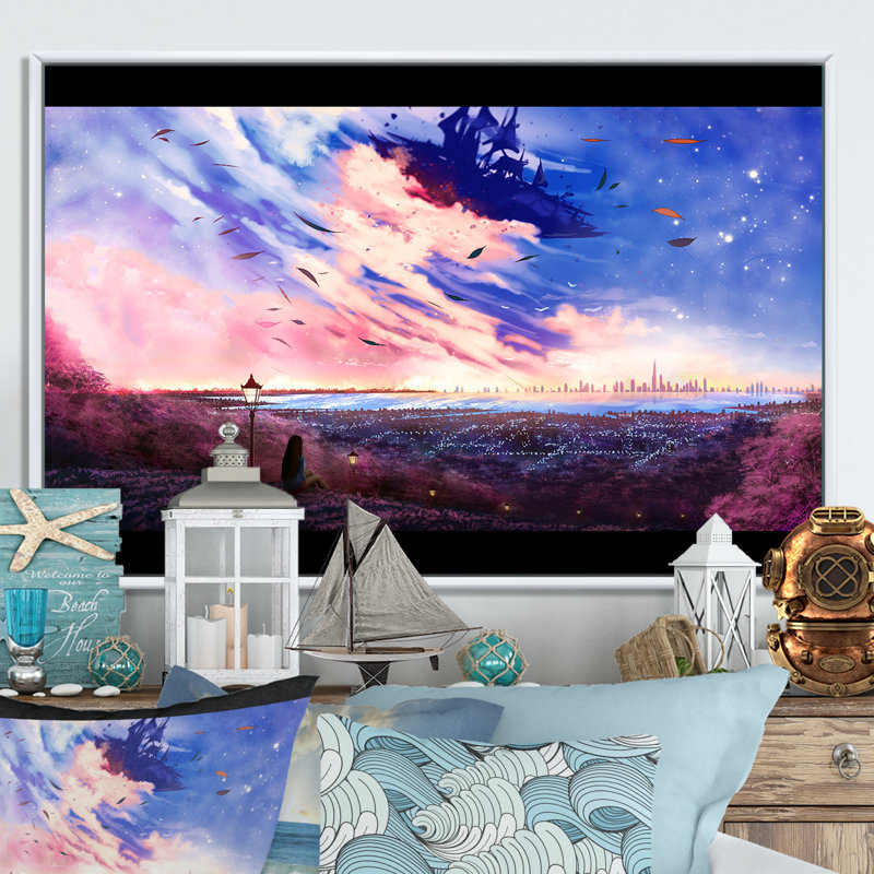 Reproduction de cadre flottant sur toile Seashore Artistiques, H 8 po x l 12 po x P 1 po, Cadre flottant blanc