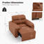 Fauteuil inclinable électrique, canapé inclinable une place en velours doux pour la chambre à coucher-1241657069