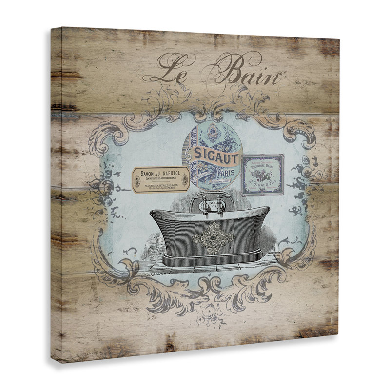 « Le Bain Wood Look Bath », impression sur toile, H 24 po x l 24 po