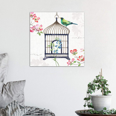 Dogwood Garden VI Navy by Lisa Audit - Wrapped Canvas Print