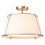 Linen Blend Drum Semi Flush Mount