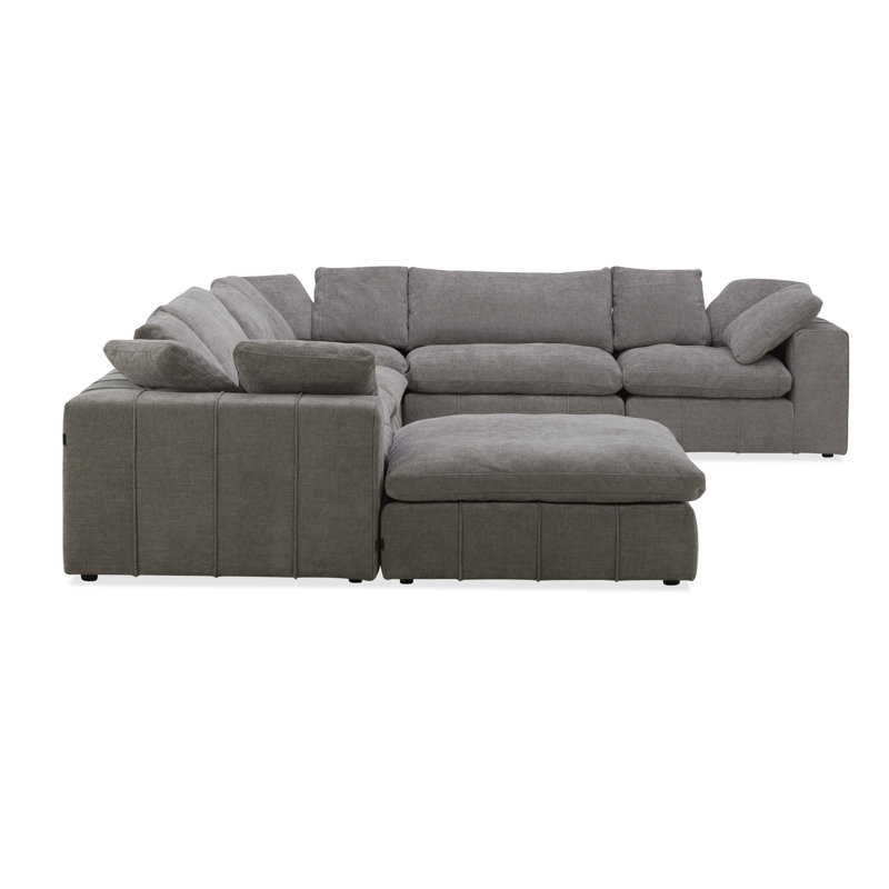 Orison Upholstered L-Shaped Sectional with Ottoman Reversible
