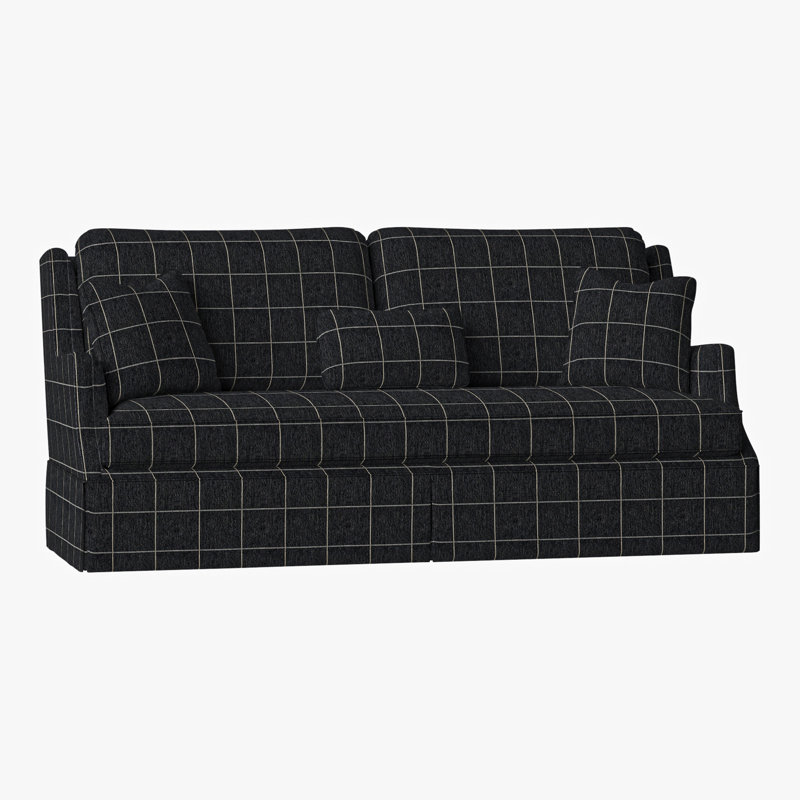 Savannah 87.5'' Slipcovered Sofa, Perigold Youngman Ebony