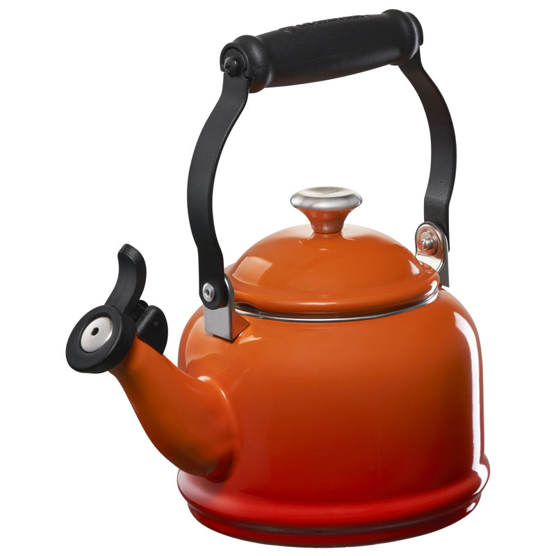Demi 1.25 Qt. Enamel on Steel Tea Kettle, Flame
