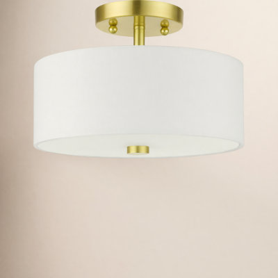 Flaire Fabric Semi Flush Mount