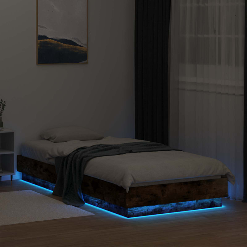Bed Frame, Smoked Oak